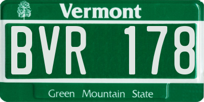 VT license plate BVR178