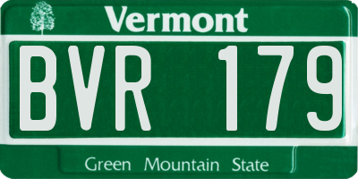VT license plate BVR179
