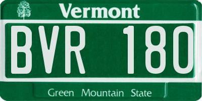 VT license plate BVR180