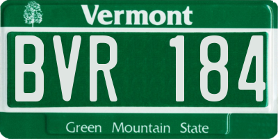 VT license plate BVR184