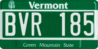 VT license plate BVR185