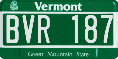 VT license plate BVR187