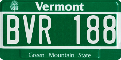 VT license plate BVR188
