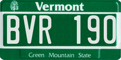 VT license plate BVR190