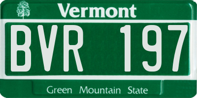 VT license plate BVR197