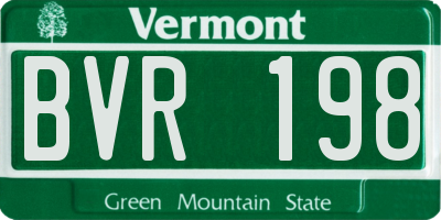 VT license plate BVR198
