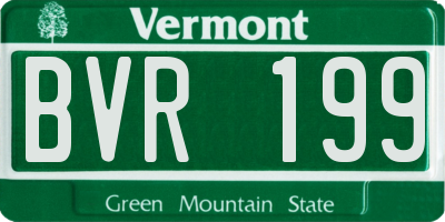 VT license plate BVR199