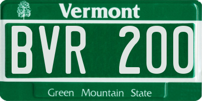 VT license plate BVR200