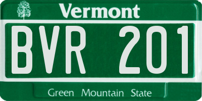 VT license plate BVR201