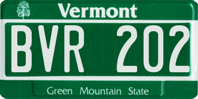 VT license plate BVR202