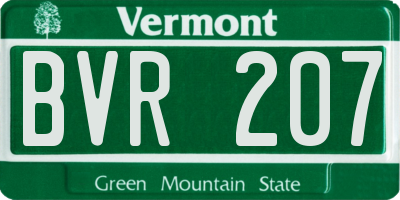 VT license plate BVR207