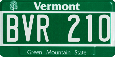 VT license plate BVR210