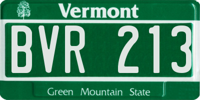 VT license plate BVR213