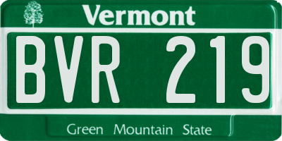 VT license plate BVR219