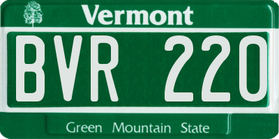 VT license plate BVR220