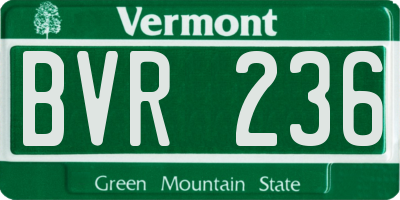 VT license plate BVR236