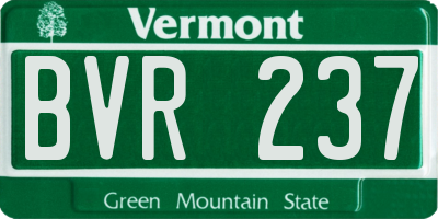 VT license plate BVR237