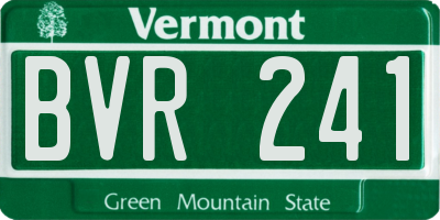 VT license plate BVR241