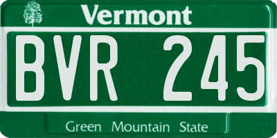 VT license plate BVR245