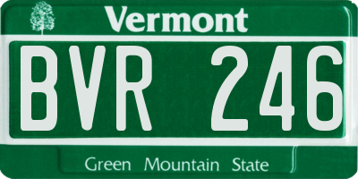 VT license plate BVR246