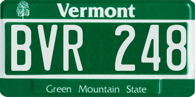 VT license plate BVR248