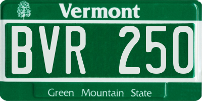 VT license plate BVR250