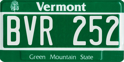 VT license plate BVR252
