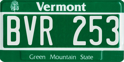VT license plate BVR253