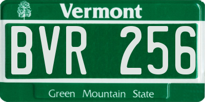 VT license plate BVR256
