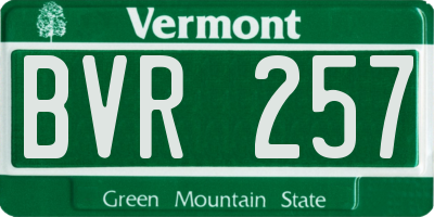 VT license plate BVR257