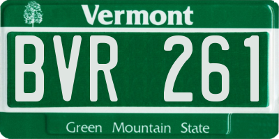 VT license plate BVR261