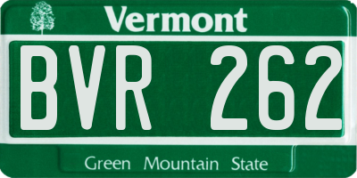 VT license plate BVR262
