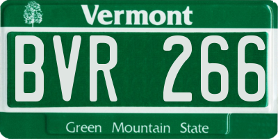 VT license plate BVR266