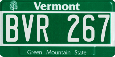 VT license plate BVR267