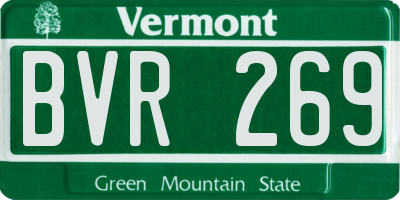 VT license plate BVR269