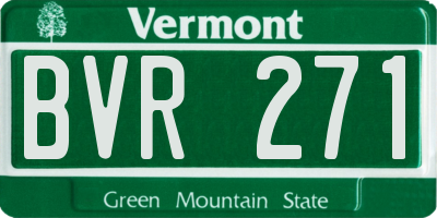 VT license plate BVR271