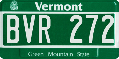VT license plate BVR272