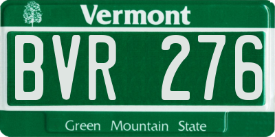 VT license plate BVR276