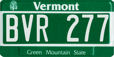 VT license plate BVR277