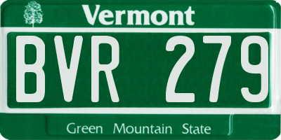 VT license plate BVR279