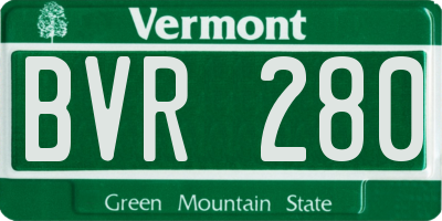 VT license plate BVR280
