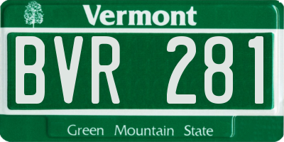 VT license plate BVR281