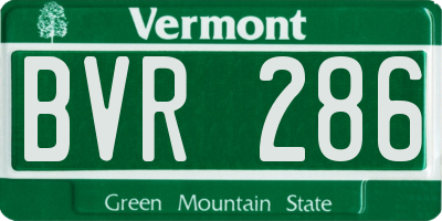 VT license plate BVR286