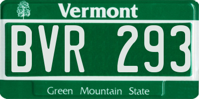 VT license plate BVR293
