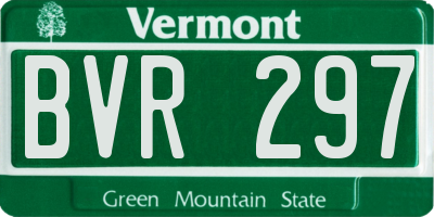 VT license plate BVR297