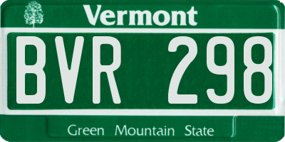 VT license plate BVR298