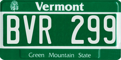 VT license plate BVR299