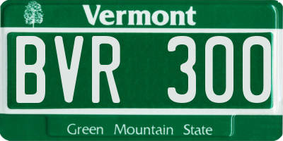 VT license plate BVR300