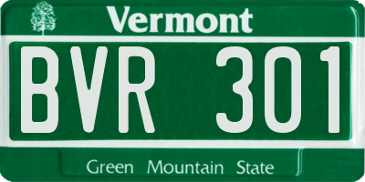 VT license plate BVR301