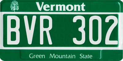 VT license plate BVR302